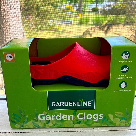 Gardenline Shoes Nwt Gardenline Garden Clogs All Rubber Waterproof With Removable Insock
